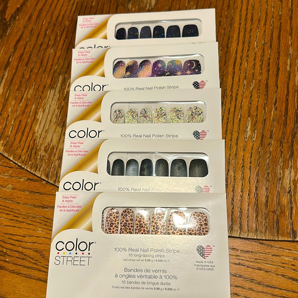 Color street nails you get all five for listed price